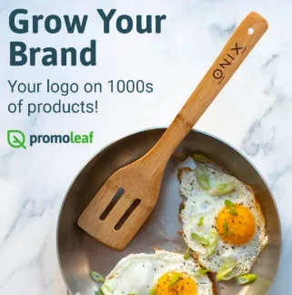 PromoLeaf ChatGPT ad — Your Logo on Any Product