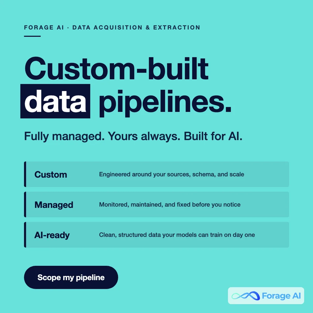 Forage AI ChatGPT ad — Your taxonomy. Our pipeline. Forever. in SaaS & Productivity