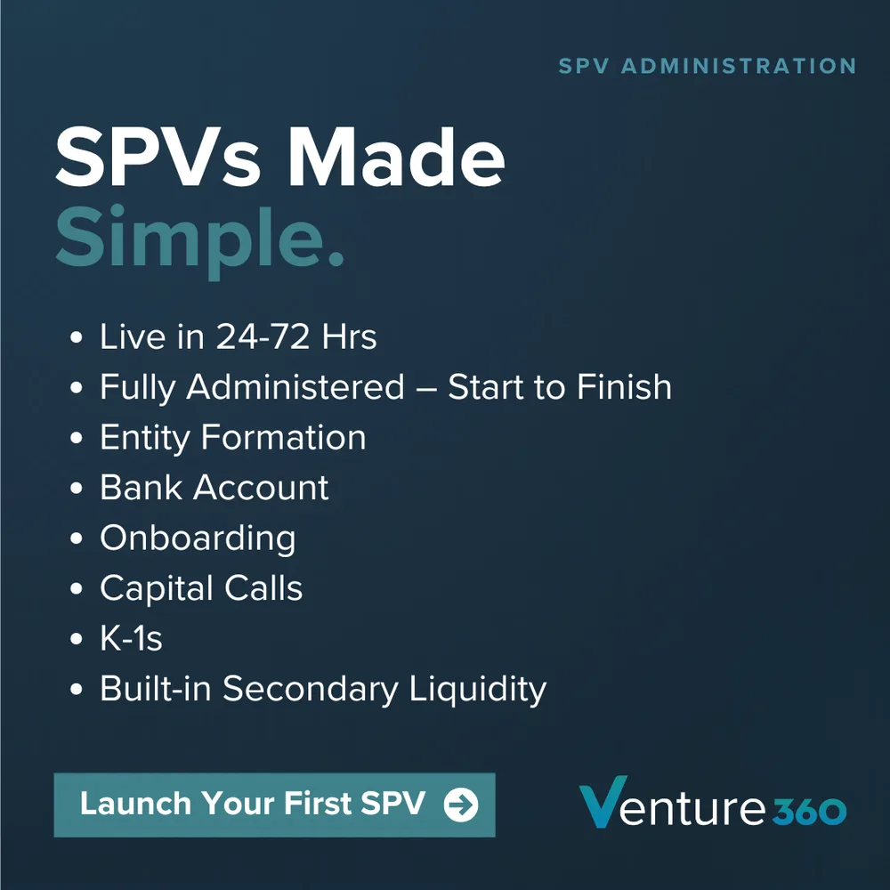Venture360 ChatGPT ad — SPV Administration Platform | Launch & Manage SPVs