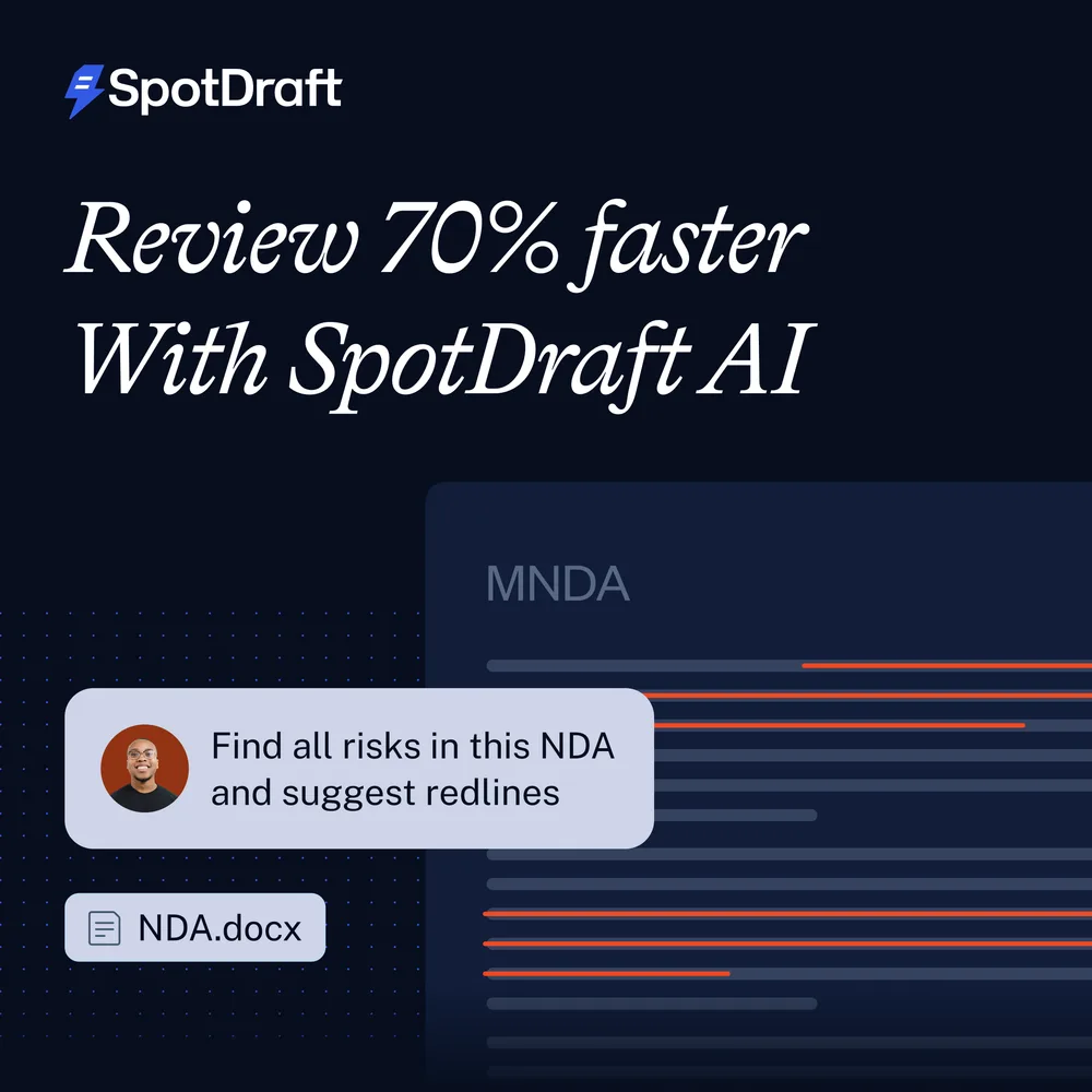 SpotDraft ChatGPT ad — Review Contracts 70% Faster