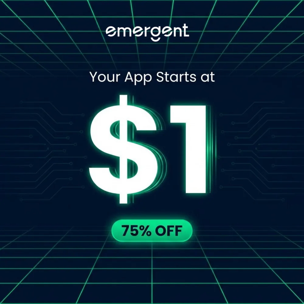 Emergent ChatGPT ad — Trusted by 5 Million+ Builders in Enterprise & Fintech