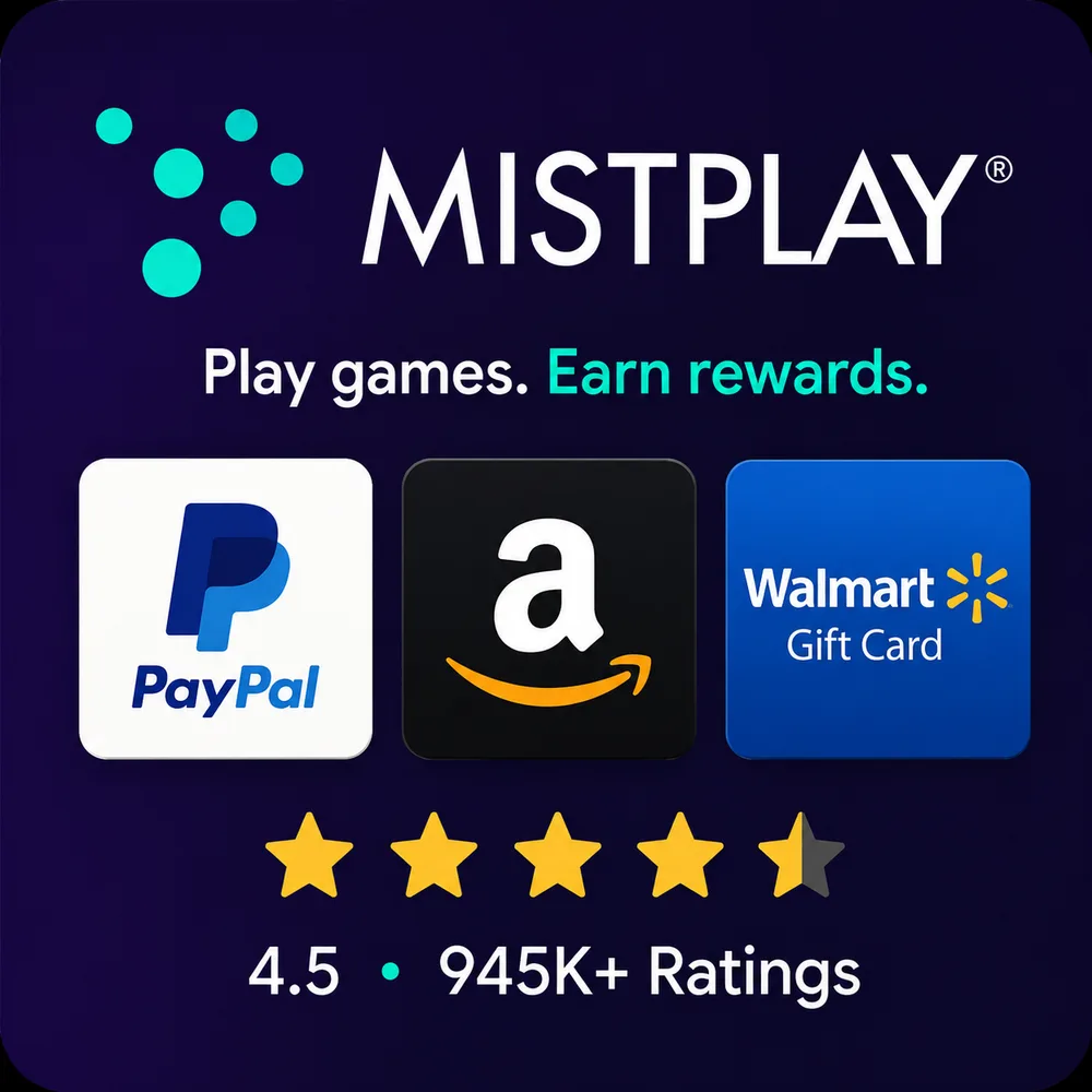 Mistplay ChatGPT ad — Play Free Games, Earn Gift Cards Fast