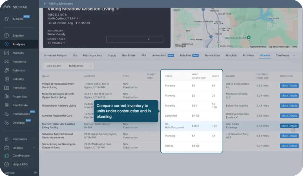 NIC MAP Vision LLC ChatGPT ad — Track the Senior Housing Pipeline