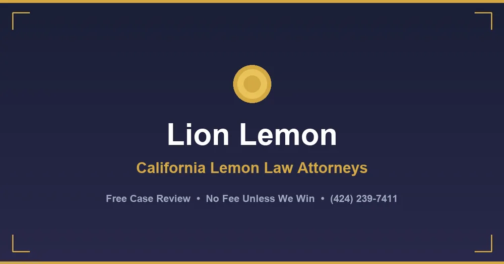 Lion Legal, P.C. ChatGPT ad — California Lemon Law Experts