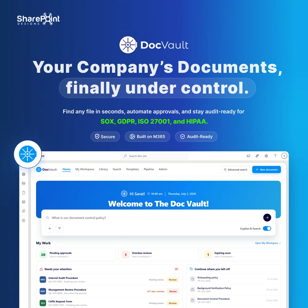 SharePoint Designs LLC ChatGPT ad — Control every document in your M365 tenant in Uncategorized