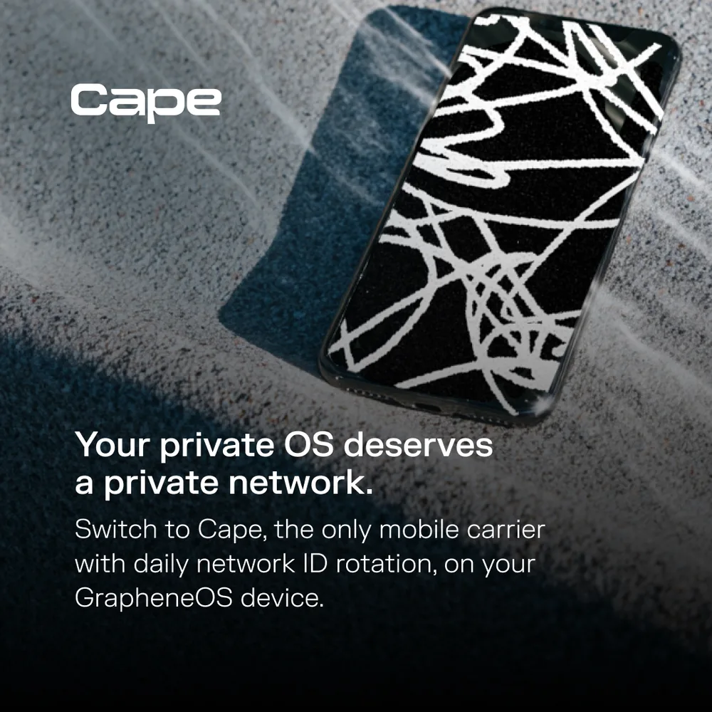Cape ChatGPT ad — Built for GrapheneOS Users in Smartphones