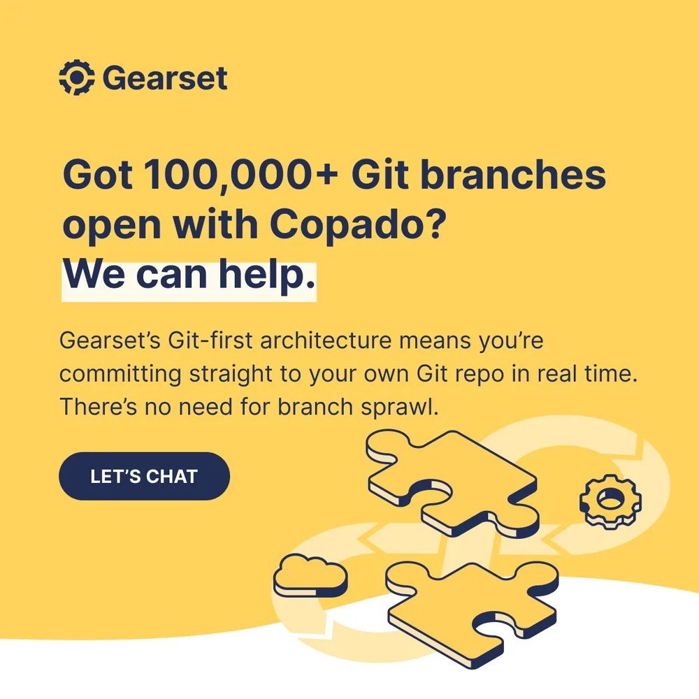 Gearset ChatGPT ad — Escape 100,000+ Copado branches with Gearset.