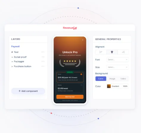 RevenueCat Inc ChatGPT ad — Build, test, and perfect mobile paywalls