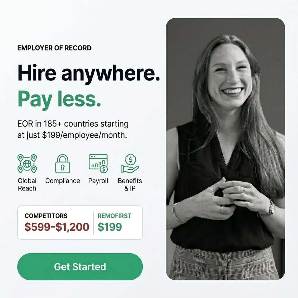 RemoFirst ChatGPT ad — Hire International Employees in Business Consulting