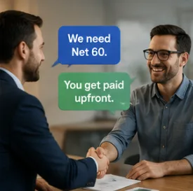 Resolve Pay ChatGPT ad — Buyer Wants Net 60? in Freelance & Talent Marketplaces