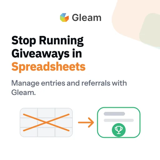 Gleam.io ChatGPT ad — Stop Running Giveaways in Spreadsheets in Crypto & Investing