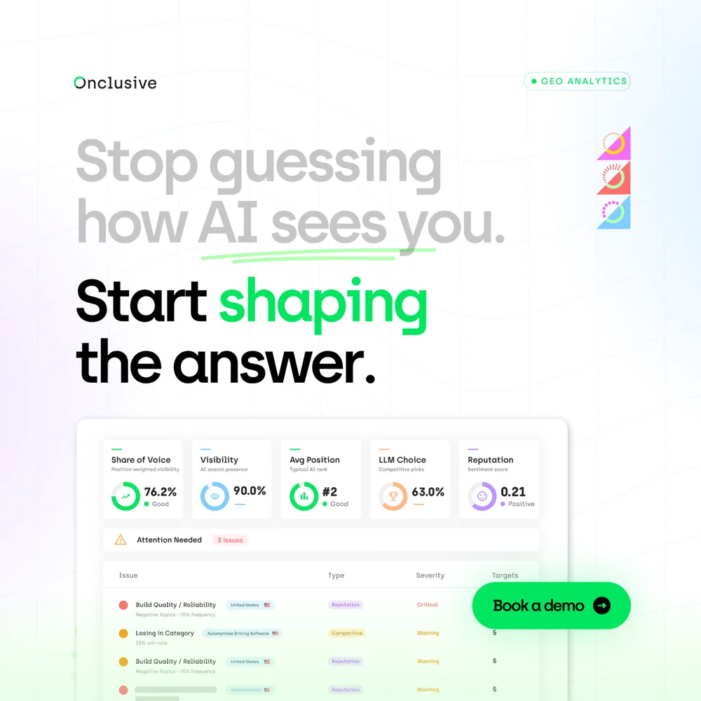 Onclusive ChatGPT ad — Track Brand Visibility in AI Search in Enterprise & Fintech