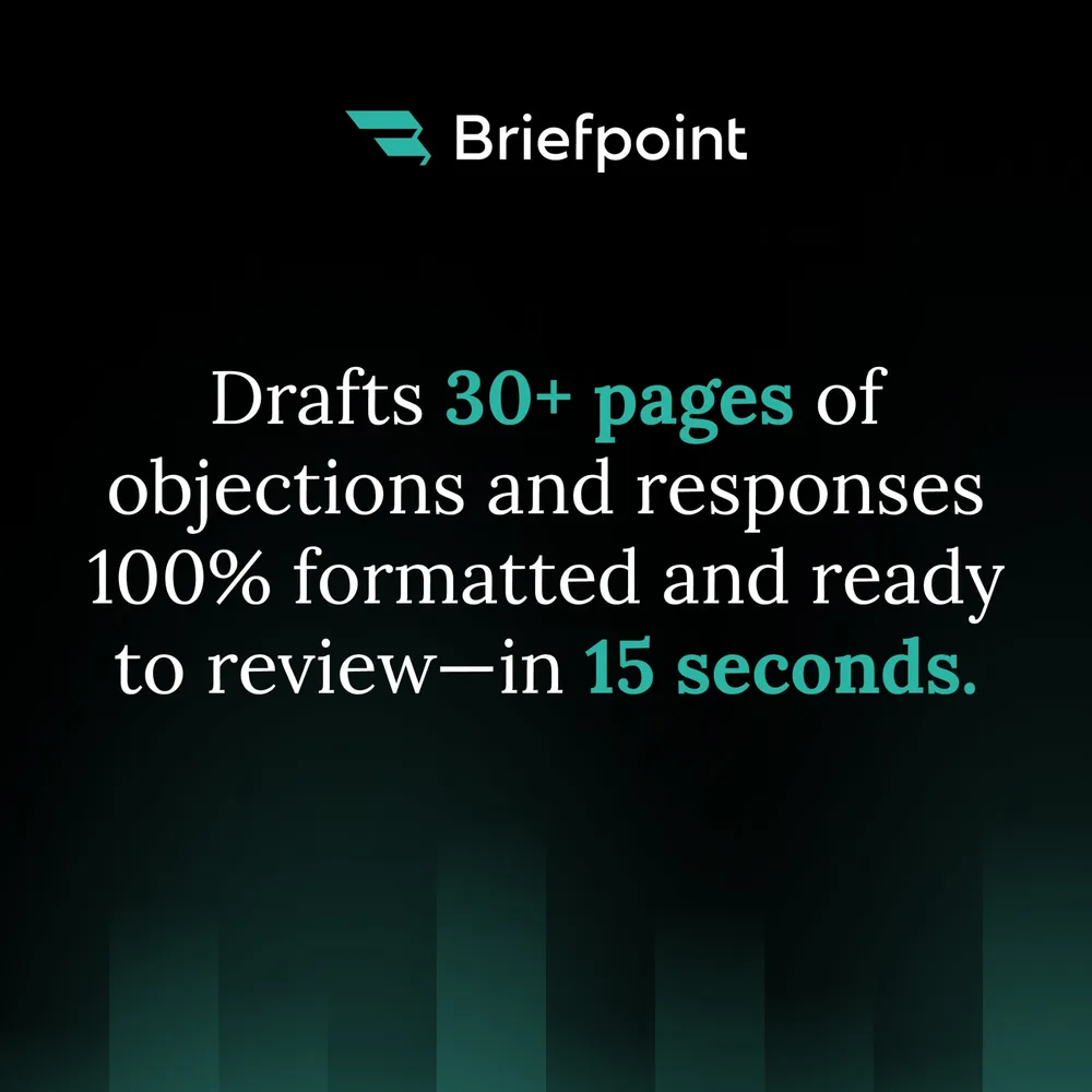 The Simple Associate, Inc., dba Briefpoint ChatGPT ad — Hassle-Free Discovery in Enterprise & Fintech
