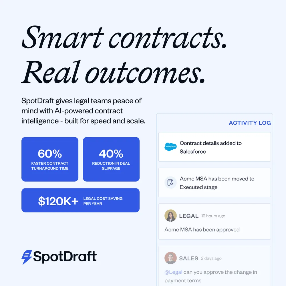 SpotDraft ChatGPT ad — Meet the AI-Powered CLM